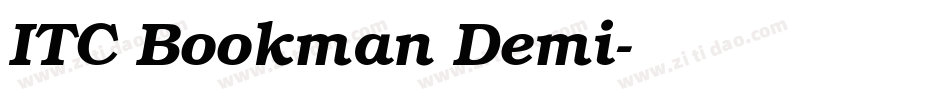 ITC Bookman Demi字体转换
